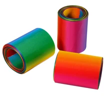 David accessories 3/8\" 1\" 1.5\" 2\" 3\" Rainbow ribbon grosgrain double side Gradient color 50yards,DIY handmade materials,50Yc2106
