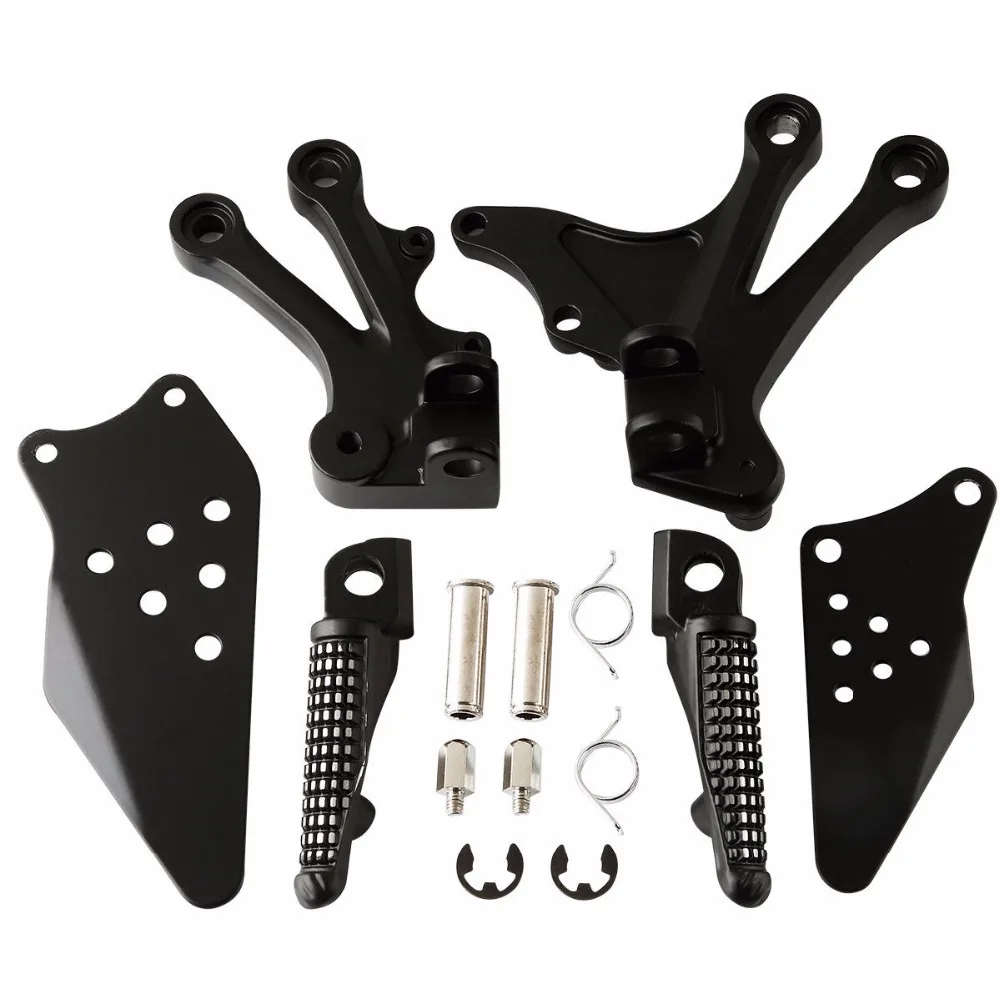 

Motorcycle Front Footrest Foot Pegs Bracket Set For KAWASAKI ZX10R 2004-2005