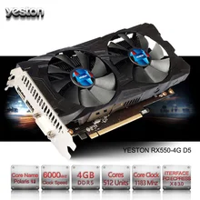 Yeston Radeon RX 550 GPU 4GB GDDR5 128bit Gaming Desktop computer PC Video Graphics Cards support