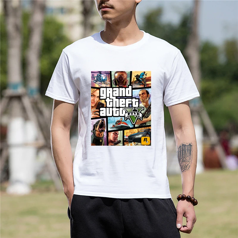 Mens Fashion T-Shirt Funny Boy Printed Short Sleeve Tops Blouse