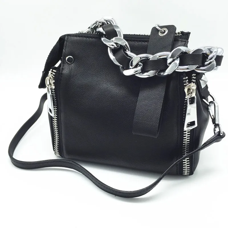  Autumn Winter Fashion Chain Genuine Leather Women Shouder Bag Small Size Female Messenger Bag Desig - 32840611949