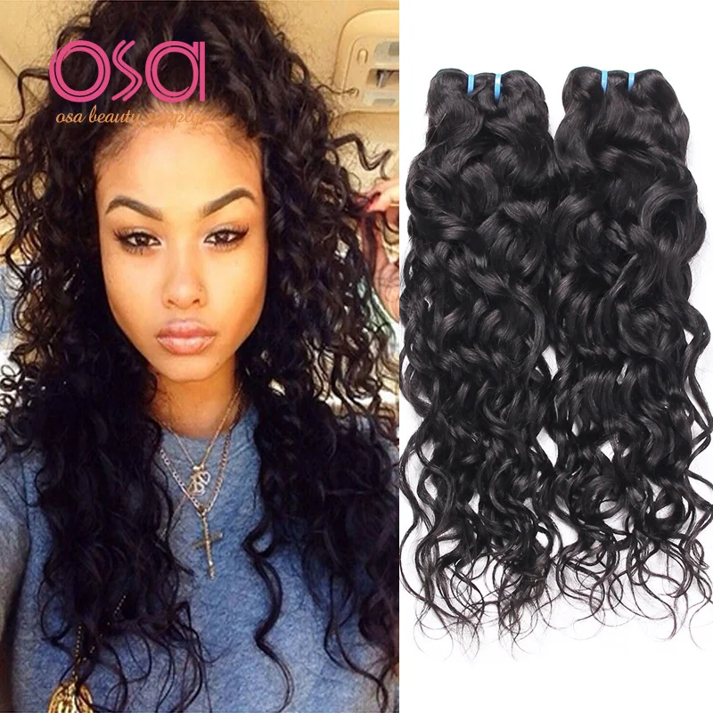 Brazilian Virgin Hair Brazilian Water Wave Virgin Hair Wet And Wavy Virgin Brazilian Hair Weave Bundles Ocean Wave Human Hair 1B