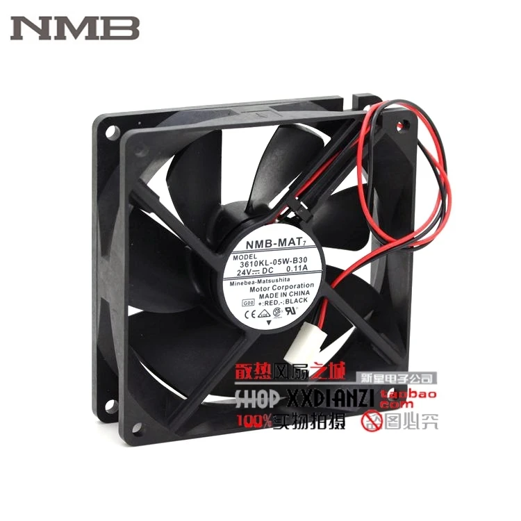 Оригинальный двухлинейный вентилятор для привода NMB 3610KL-05W-B30 9225 9 см 24 В 0.11A |