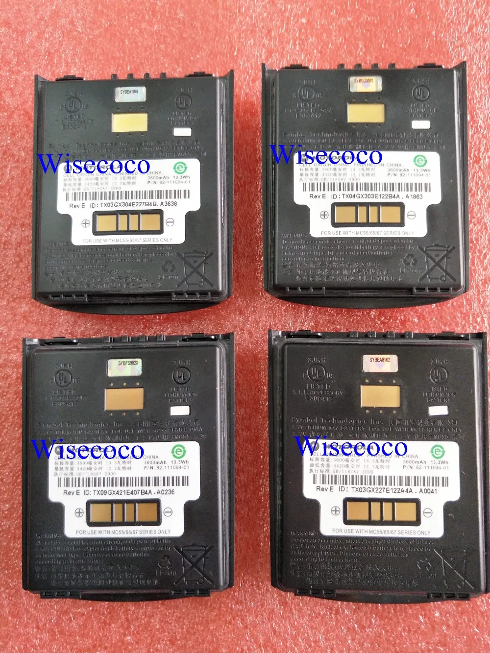 

5 pcs/lot Original New For Symbol MC55 MC55A MC55N MC65 MC67 Battery High Capacity Extended(82-111094-01, 3.7V, 3600mAh)