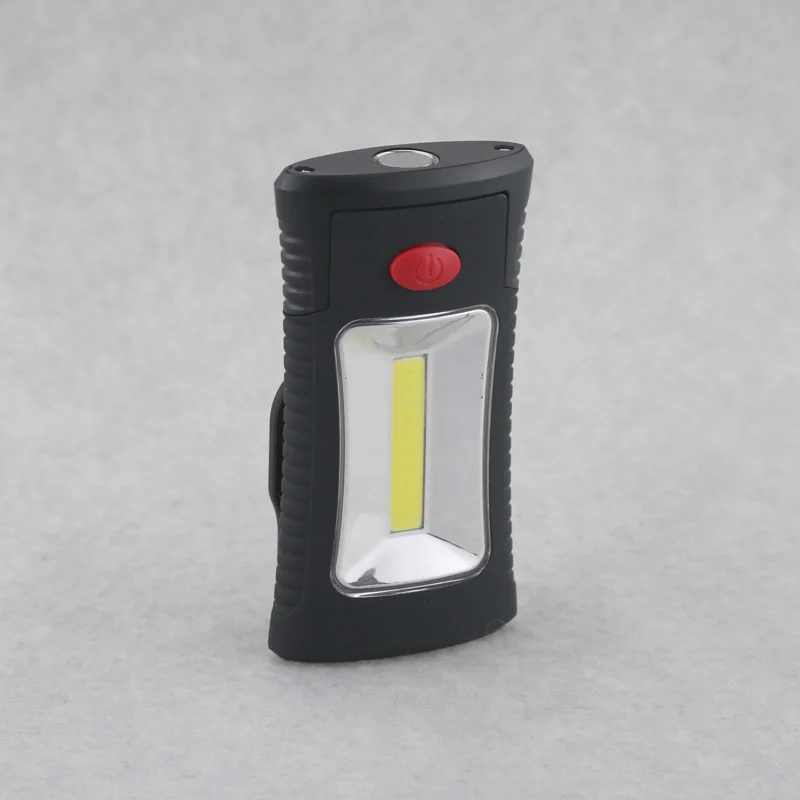 

2pc COB LED Flashlight 2-Mode Magnetic Working Folding Hook Light Lamp Torch Linternas Lanterna Lamp With 3x AAA Battery