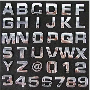 

Universal Motorcycle SUV 3D English Letter Car Stickers Digital Arabic Numbers Decals DIY Badge Logo Emblem For BENZ BMW AUDI VW