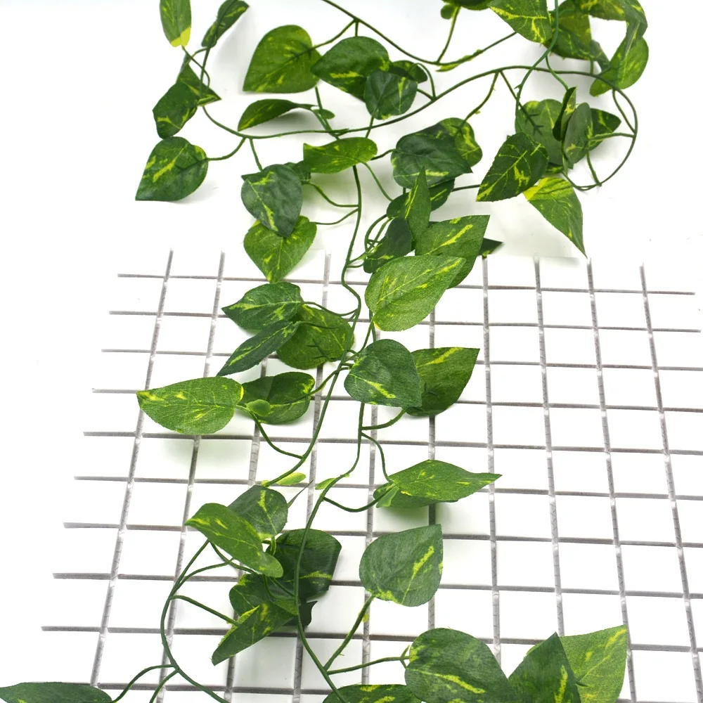 1,8 м искусственные листья растения-гирлянды лоза простой Поддельные Листва цветочный Декор для дома пластик искусственный цветок гирлянда из ротанга