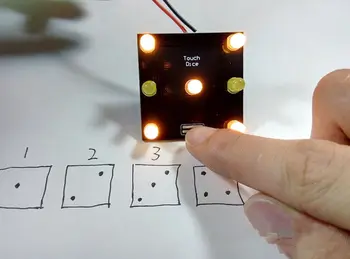 

Touch Key Dice Beginner Placement Exercises Creative Electronic Training LED Simple Design Electronic Product Kit