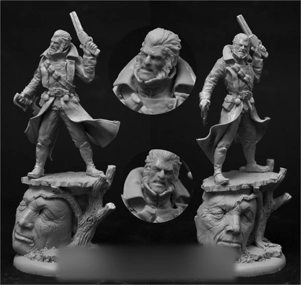 [Tuskmodel] 54 мм Смола Модель комплект Охотник (включая основание) | Игрушки и хобби