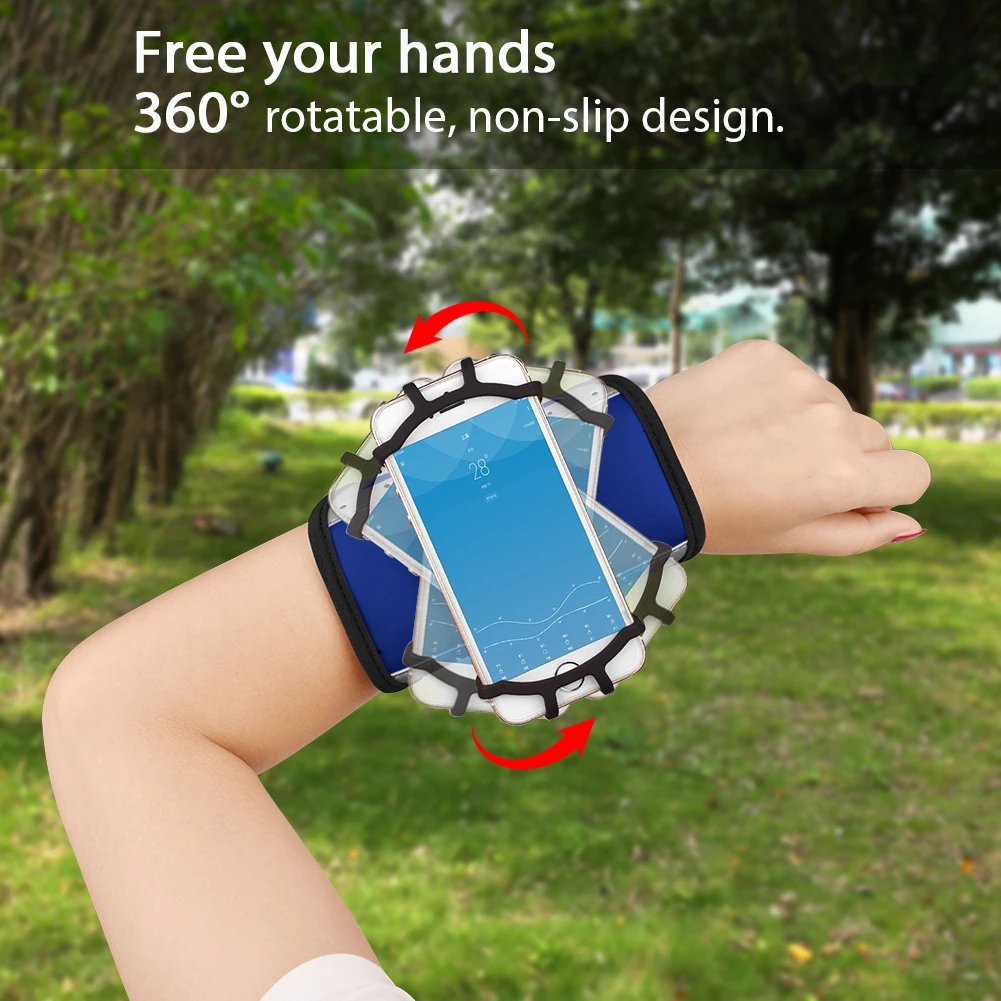 

Outdoor Adjustable Gym Sports Armband Running Bag Breathable Sweat-proof Silicone Cell Phone Case Holder Cycling Wrist Band