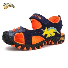 Children’s sandals new 2019 Summer sandals kids beach sandals flashing lights 3D dinosaur shoes boys children’s shoes
