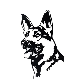 

DW-038 German Shepherd Alsation Dog Car Stickers Personality Vinyl Decal Car Styling Truck Accessories 11.6*18.5CM