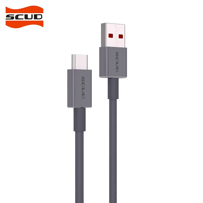 SCUD usb type-C кабель для сотового телефона USB type-C кабель для зарядки передачи данных кабель для мобильного телефона для устройств usb type-C - Цвет: Grey