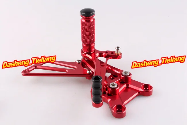 Motor bike Adjustable Rearset Foot Pegs Rest Footpegs For Honda CBR600F4i 2001 2002 2003 2004 CNC Aluminum Alloy Red