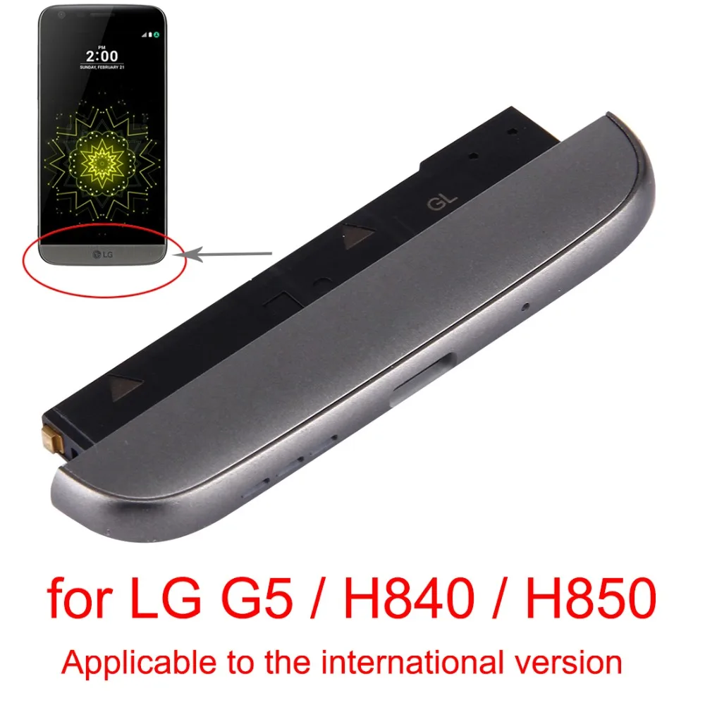 Нижняя(зарядная док-станция+ микрофон+ динамик звонка зуммер) модуль для LG G5/VS98/H840/H850/F700L/LS992/LG V20 F800/H990