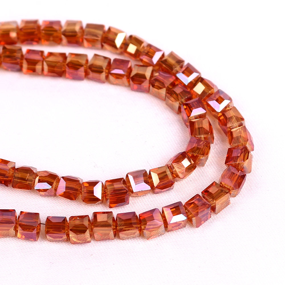 Бисер ZHUBI Квадратный из чешского стекла 200 шт. 4 мм|beads for diy|loose beadscube beads |