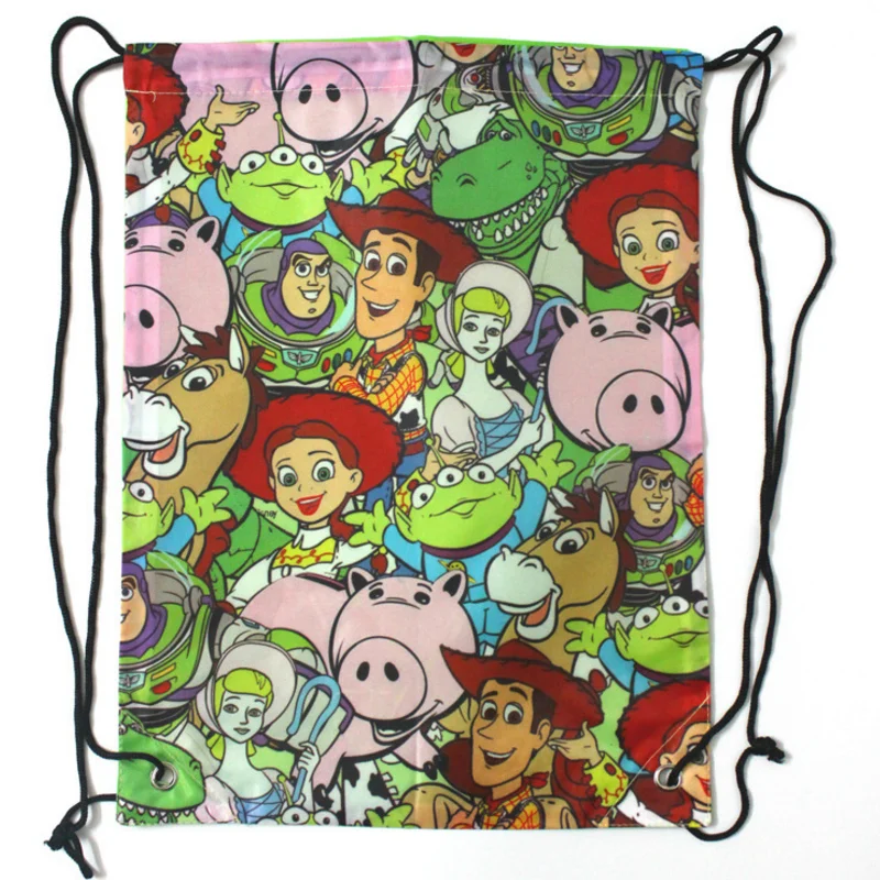 

1 Pc Cute Anime Toy Story Alien Polyester fiber Plush Drawstring Bag Phone Storage Bag Plush Coin Bag Purse Plush toy