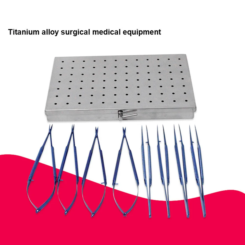 Титановое микрохирургическое офтальмологическое оборудование, медицинский хирургический инструмент 14 см/16 см/18 см, набор инструментов 4#/set5#/set6#/set7#/set8