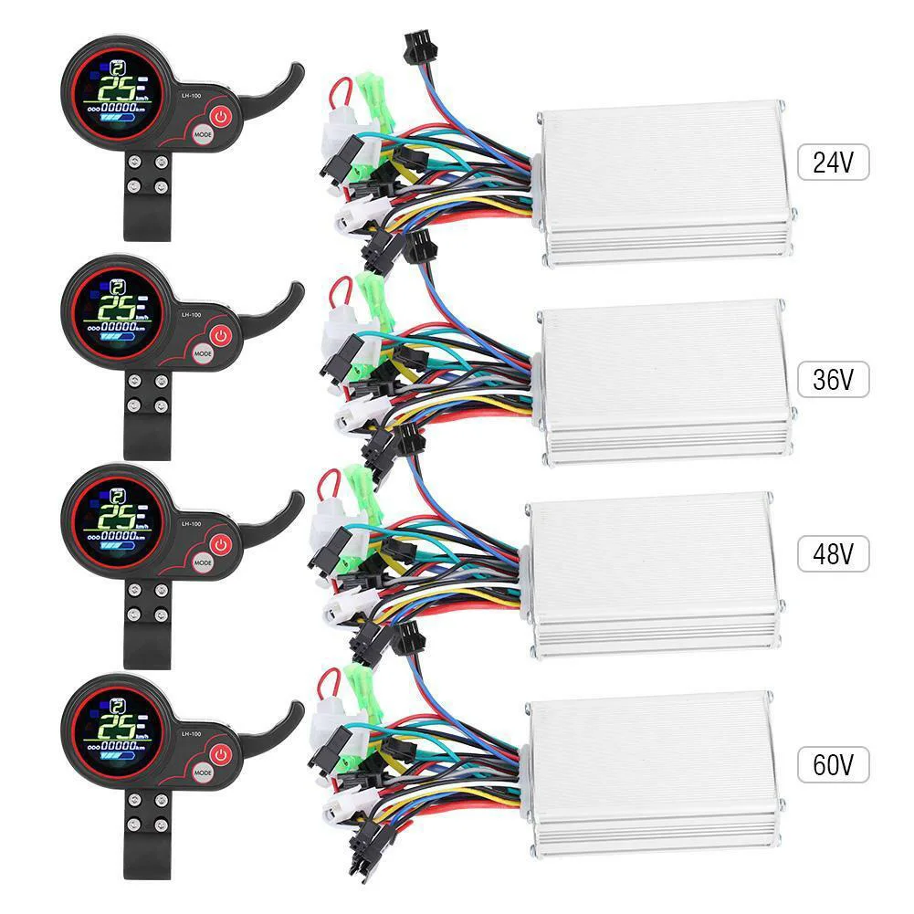 Clearance Dual Mode Durable 250W 350W 24V 36V 48V 60V Electric Bicycle Controller Universal Scooter Shift Switch Panel Control LCD Display 4