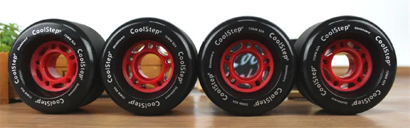 4 قطعة/الوحدة متجمد سطح سكيت المجلس عجلة مع 72 ملليمتر 70 ملليمتر القطر لوح التزلج روداس أسود طويل الانجراف مجلس اكسسوارات