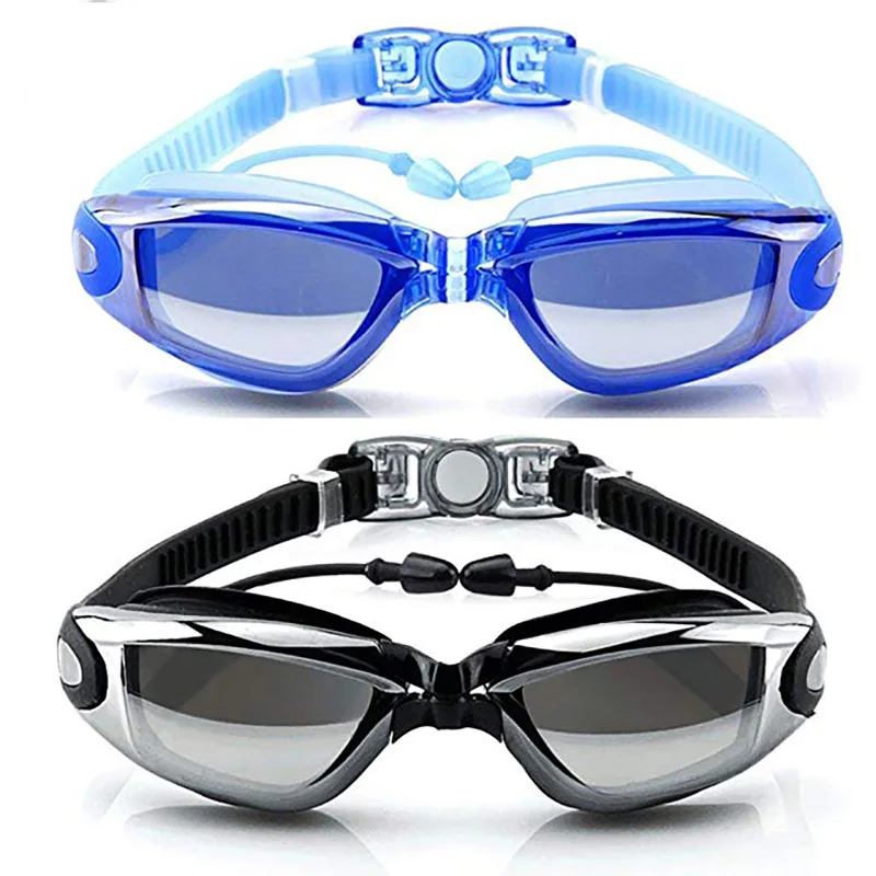 Гальванические плавательные очки силиконовая близорукость Анти-туман Ушная вилка Улучшенная Nosepiece лечение плавательный инструмент спортивные очки