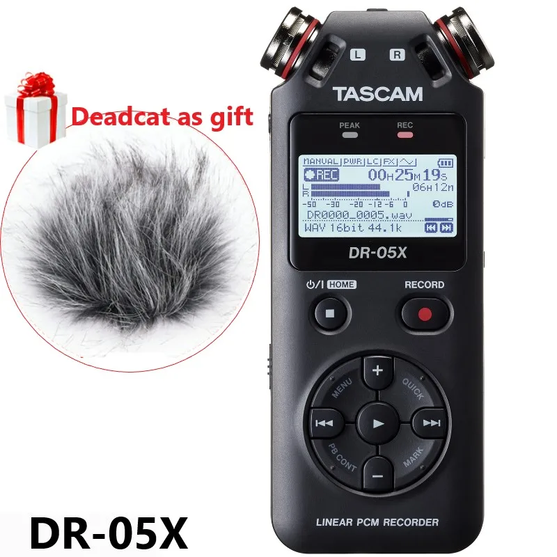 TASCAM DR05x новая версия профессиональный портативный цифровой диктофон ручка для