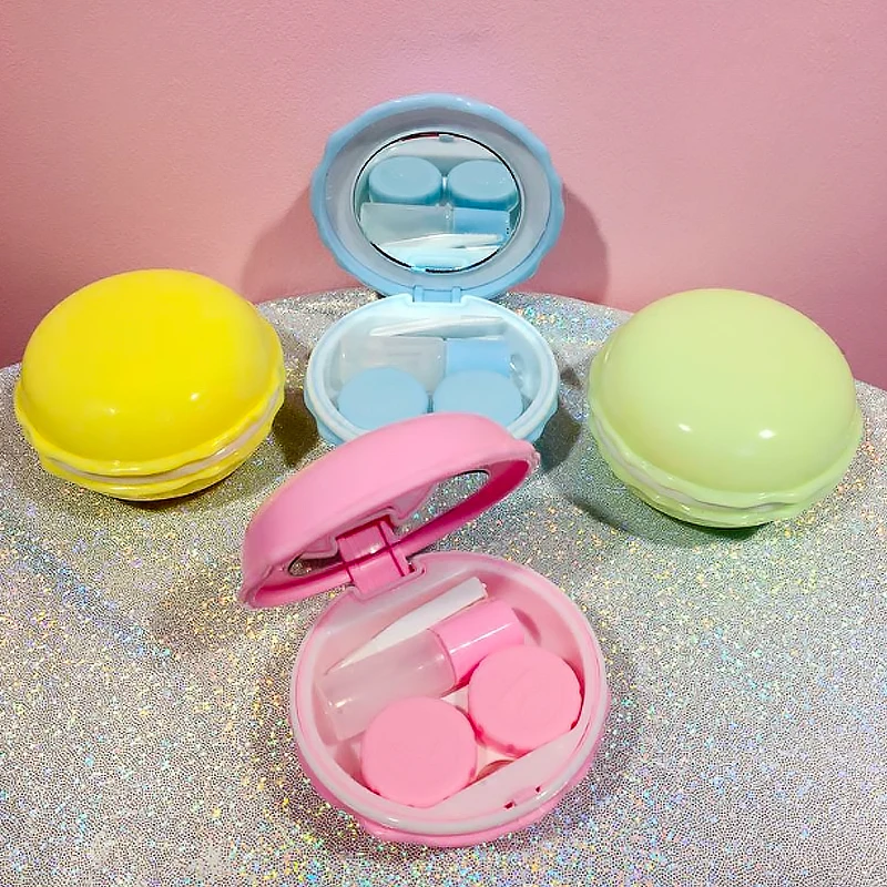 

Colorful Contact Lens Case With Mirror Plastic Hard Contact Lenses Box Container For Contact Lens Travel Kit