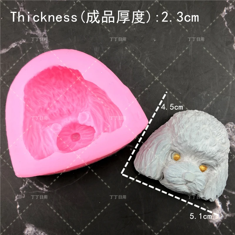 3D мультфильм животное собака кошка голова силикон может сделать мусс конфеты мороженое крем-Шоколад помадка аксессуары для украшения
