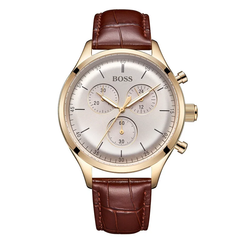 

BOSS Companion Chronograph Quartz Men's Watch Fashion Business Wrist Watch with Brown Leather - 1513545