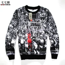 2017 Spring/Autumn Men 3D Pullover Hoodie Print Jordan Sweatshirt Men Streetwear Long Sleeve Crewneck Casual Sweatshirt Vetement