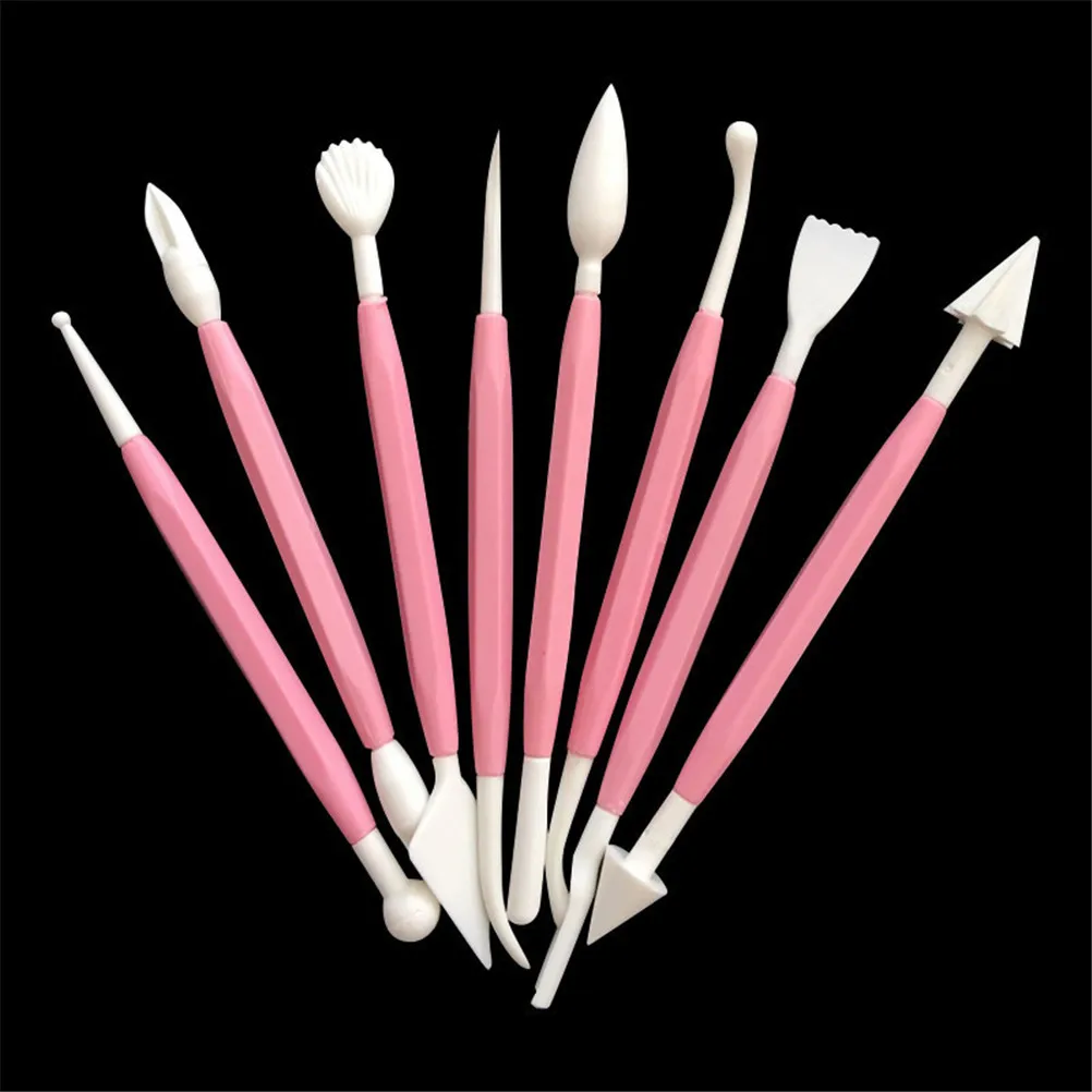 8pcs/set Poly form Sculpey Tools Set For Shaping Clay Play dough Toys Plastic Clay Sculpting Set Polymer Modeling Clay Tools