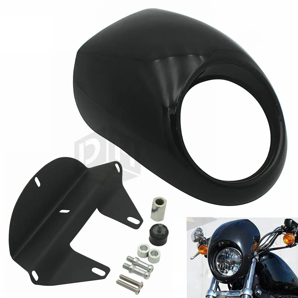 Черное пластиковое заднее крыло мотоцикла для Harley Sportster Solo Bobber Chopper Cafe Racer XL883 XL1200