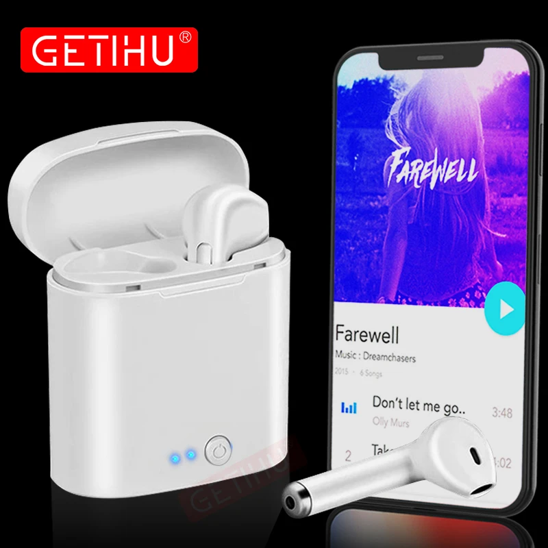 GETIHU Mini Twins Bluetooth Sport Earphones Stereo headphones in Ear Buds wireless Earbuds handsfree Headset For iPhone Samsung