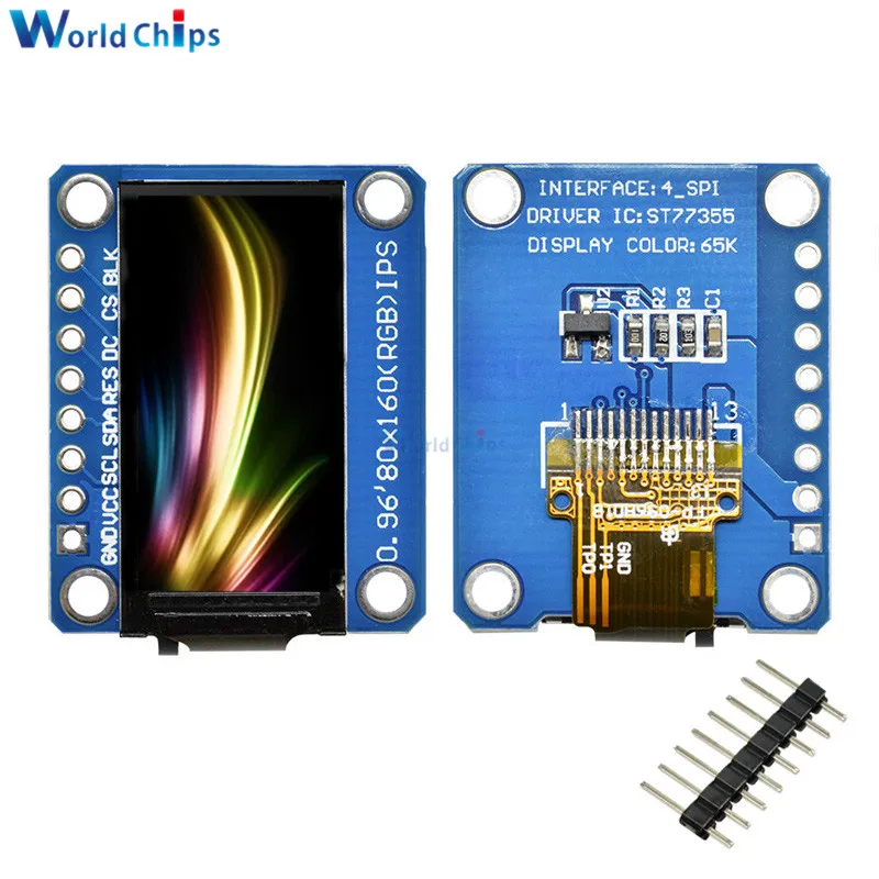 Ips 0,96 дюймов 8 Pin SPI HD 65K полноцветный TFT Модуль ST7735 Привод IC 80*160 ЖК-дисплей 3,3 В SPI интерфейс для Arduino DIY