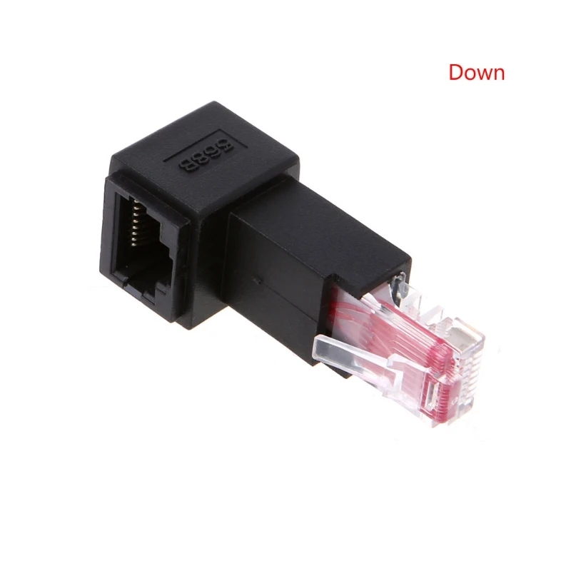 Down-угол RJ45 инструменты Cat 5e мужского и женского пола сети Lan Ethernet адаптер расширения угол