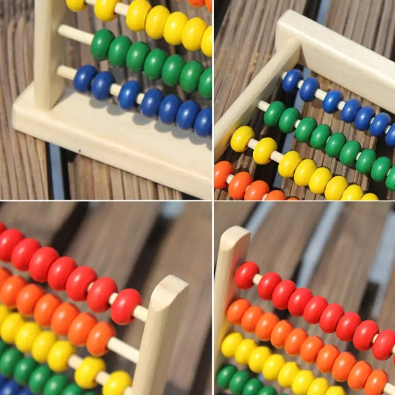 Маленький Радужный Абак из бисера математическая игрушка для детей деревянная развивающая игрушка для детей деревянная игрушка для раннего обучения Монтессори
