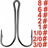 50pcs or 20pcs Carbon Steel Fishing Double Hook 8# To 1# Baitholder  Jig Head Crank Barbed Hook for Soft Worm Bass Carp Fishhook ► Photo 2/6