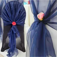 Marious заводская цена 100 шт органза капюшон пояса для стула капот из органзы обертывание для свадьбы