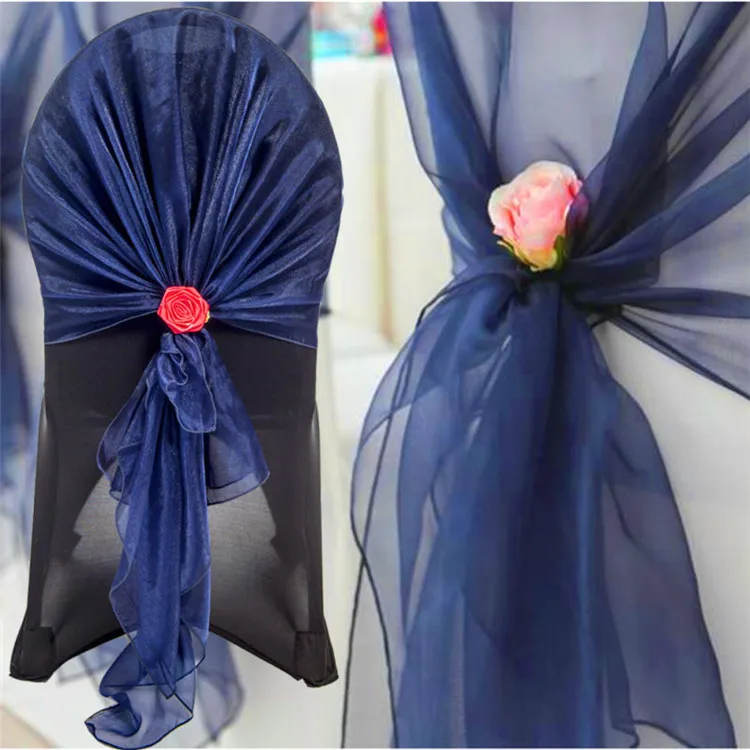 

Marious Factory price 100pcs Organza Hood Sashes for Chair Organza Chair Hood Wrap for Wedding FREE SHIPPING