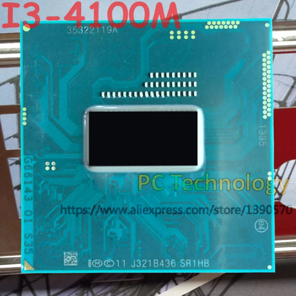 Оригинальный процессор Intel Core I3-4100M SR1HB Процессор I3 4100M 2 5 ГГц 3 Мб двухъядерный для