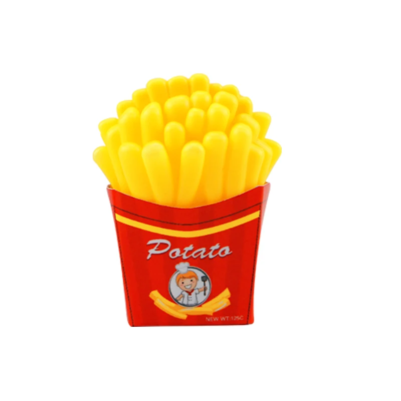 Children Kitchen Cutting Toys Pizza Hamburger Bread Fast Food Pretend Play Plastic Miniature Food Girls Kids Education Toy Gift - Цвет: french fries