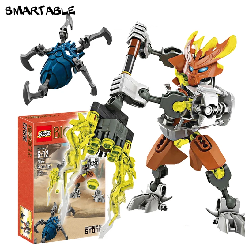 Smartable BIONICLE Protector Of Stone + Master of набор строительных блоков Pohatu игрушки для мальчиков