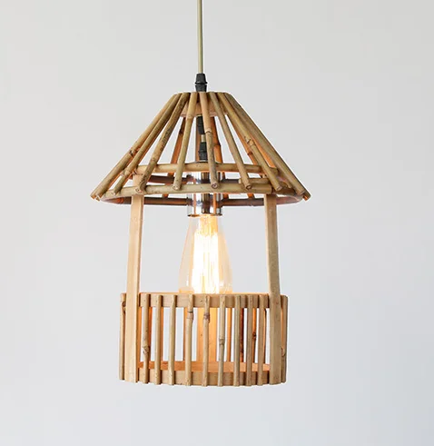 

Southeast Asia archaistic handmade bamboo chandelier rustic style E27 LED lamp for stairs&porch&gallery&studio&pavilion LDK040