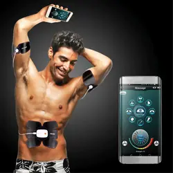 EMS мобильный телефон приложение Мощность Fit вибрации фитнес-массажер тренажер для мышц стимулятор для похудения Training потери пояс для