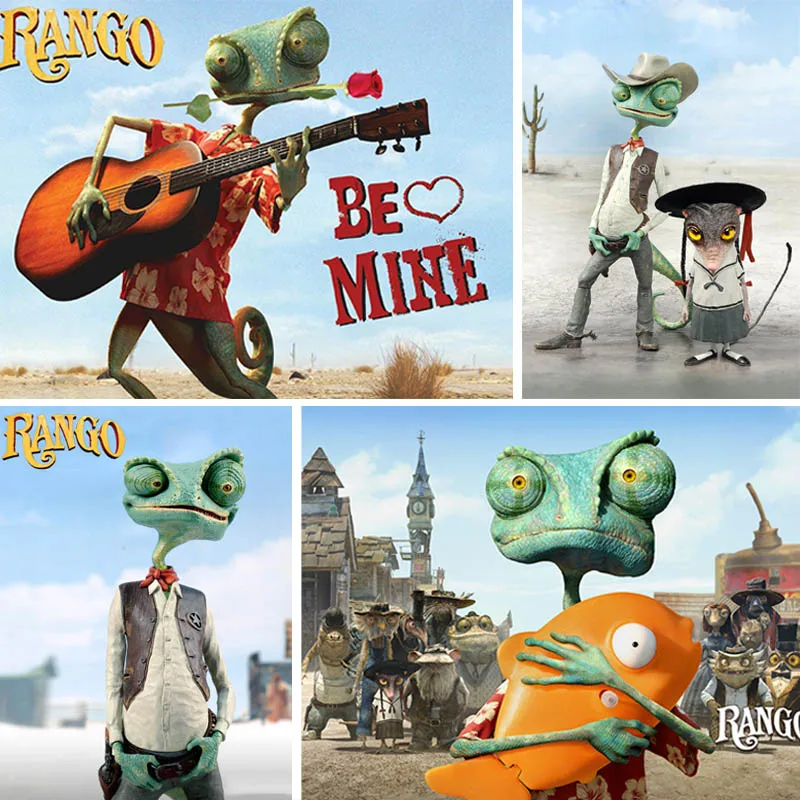 

Film Diamond Painting Rango Full Square 5d Diy Diamant Painting Chameleon Animal Diamond Embroidery Desert Scape Home Decor X60