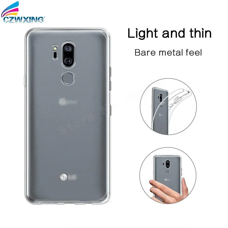 Чехол для LG G7 чехол тонкий силиконовый прозрачный ТПУ ThinQ G 7 G710EM G7ThinQ 2018 задняя