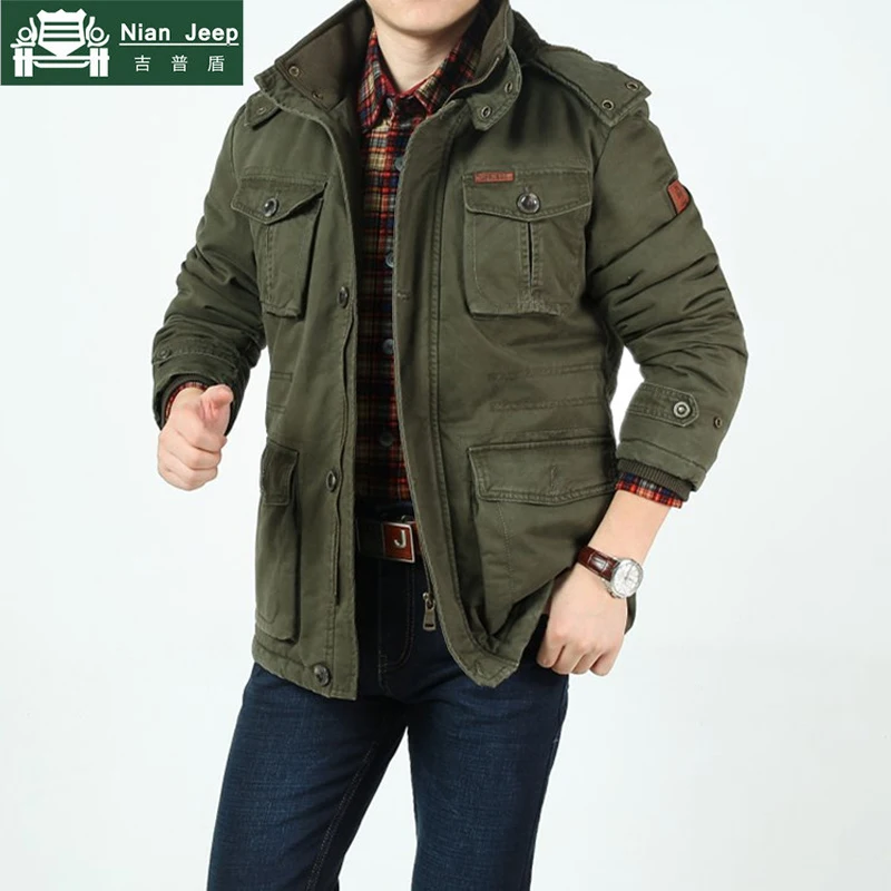 Billige Plus Größe 8XL 2018 Marke Armee Herren Winter Warm Verdicken jacken   Mäntel 100% Baumwolle Bequem und Warm Military Stil jacken