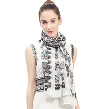 Сахарный Череп печати женский большой шарф шаль Аксессуары для упаковки