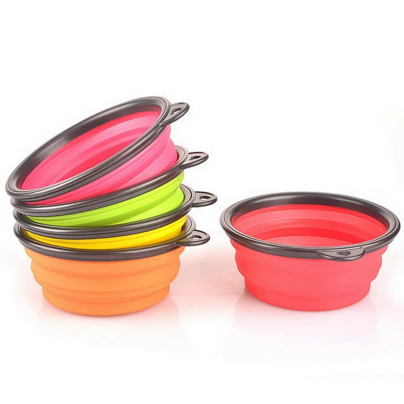 Pet Products silicone Bowl pet folding portable dog bowls wholesale for