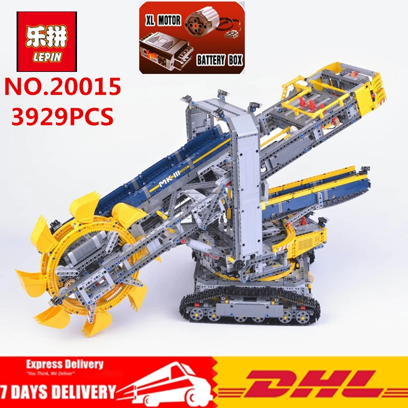 

2019 New KING 90015 3929Pcs Technic Bucket Wheel Excavator Model Building assemble Kit Blocks Brick Compatible Toy Gift 42055